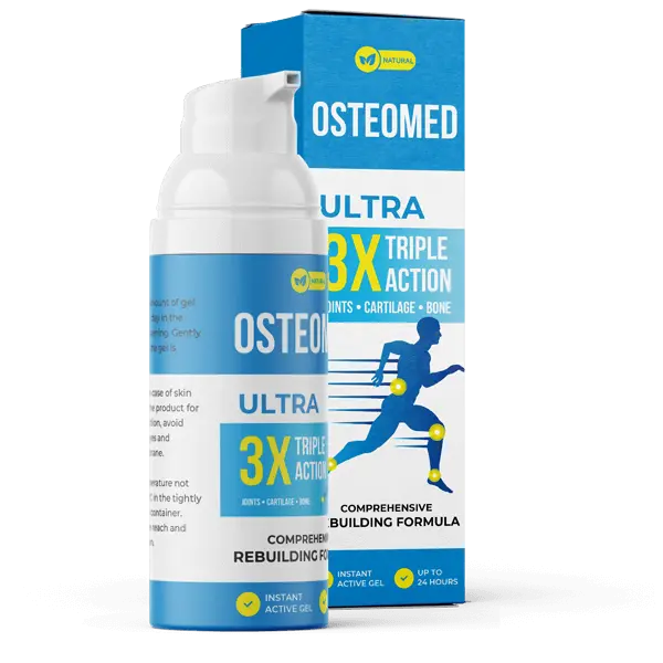 Osteomed Ultra 3X gel tópico para articulaciones, cartílagos y huesos con acción rápida